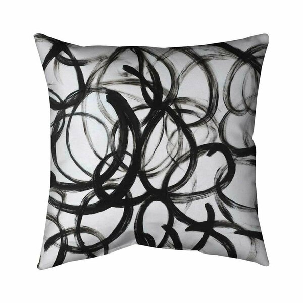 Begin Home Decor 20 x 20 in. Abstract Curly Lines-Double Sided Print Indoor Pillow 5541-2020-AB32